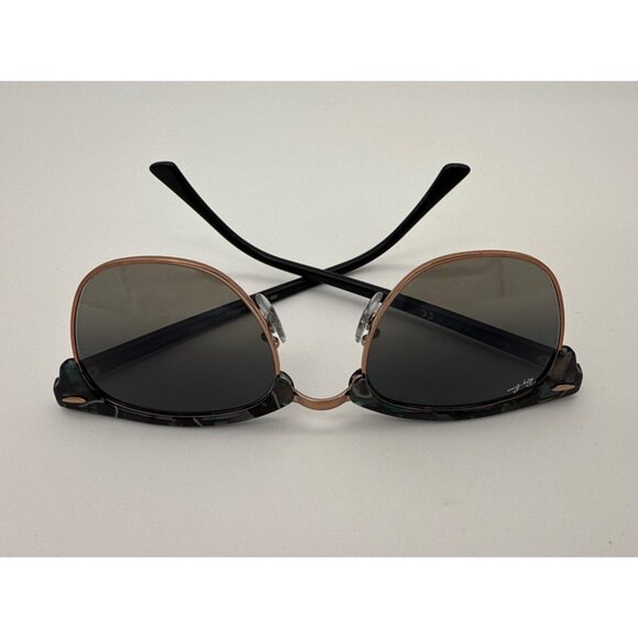 Ray Ban RB3016‎ Clubmaster Fleck Sunglasses Grey Green Gradient Gold trim main image 12